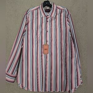 Tommy Bahama Striped Long Sleeve Button-Up Shirt. Size L. (New With Tags)